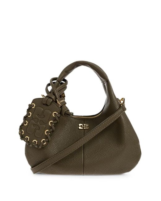 Ganni Green Mini Sac Cabas Hobo