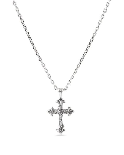 Emanuele Bicocchi Metallic Petit Collier Rose Cross