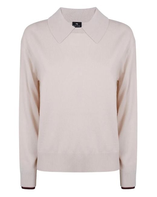 Paul Smith Polo-collar Wool Sweaters Pink