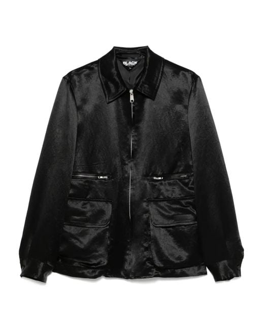 COMME DES GARÇON BLACK サテン ジャケット Black