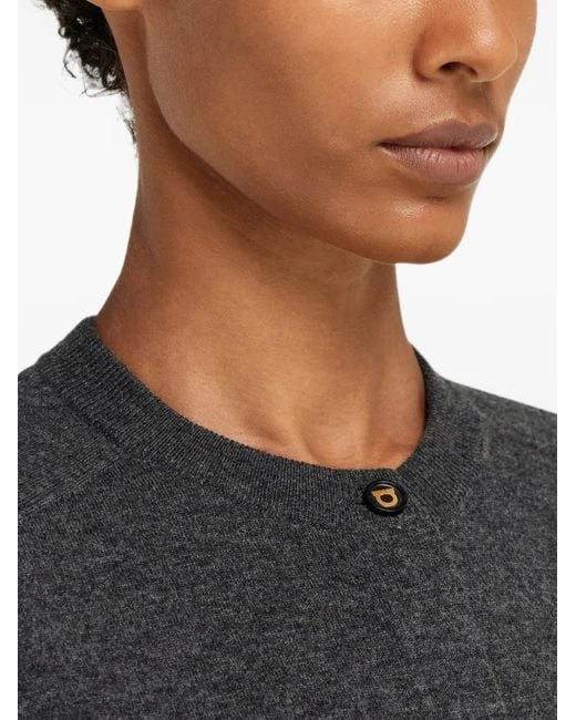 Ferragamo Black Ribbon Detail Cardigan