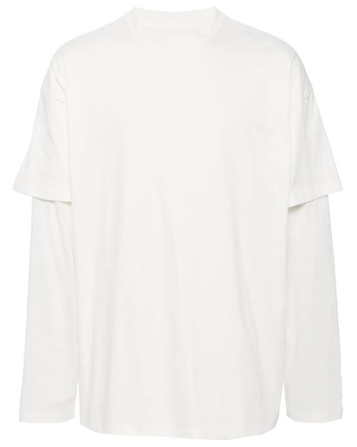 Jil Sander White Logo-Print T-Shirt for men