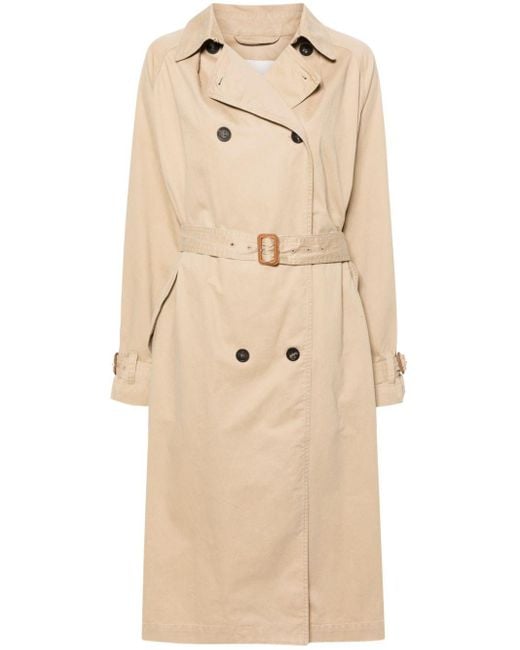 Isabel Marant Natural Neutral Double Breasted Trench Coat