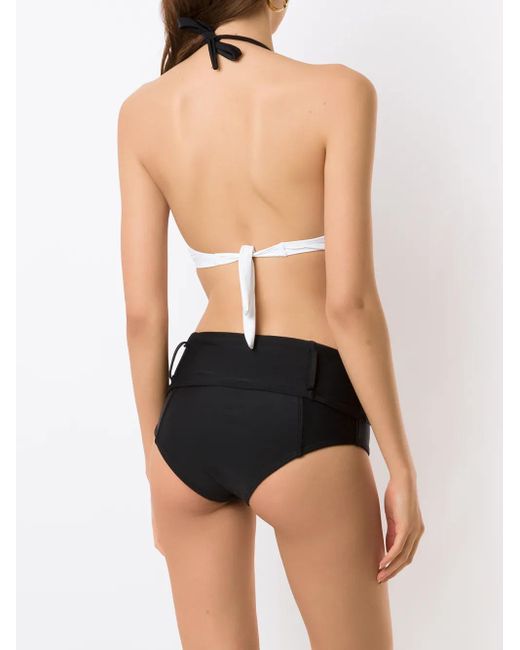 Amir Slama Black Two-Tone High Rise Bikini Set
