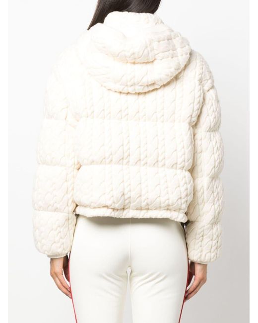 Perfect Moment White Kate Steppjacke mit Zopfmuster