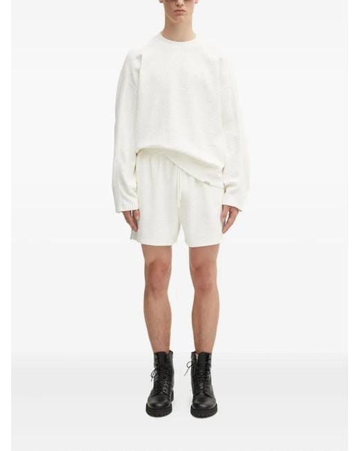 Represent White Drawstring Shorts for men