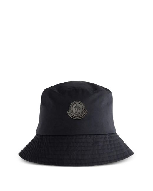 Moncler Blue Logo-Plaque Bucket Hat for men