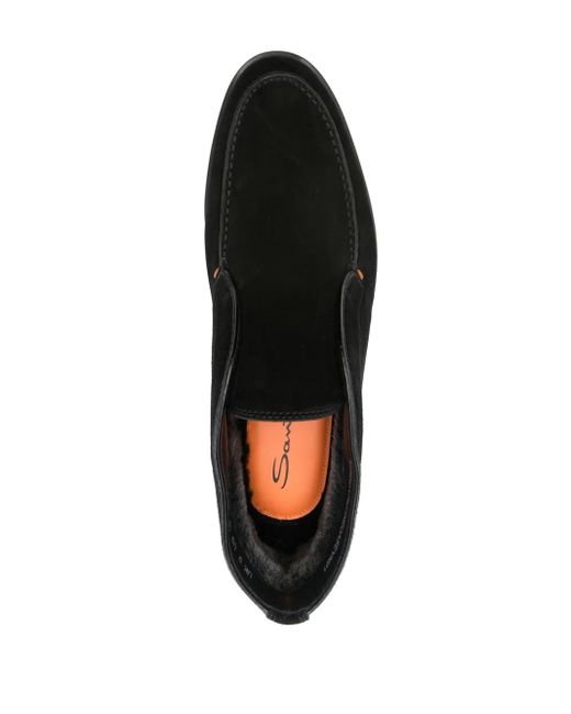 Santoni Black Boots for men