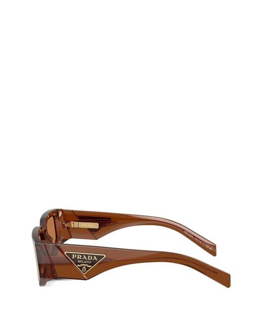 Prada Pink Triangle-Logo Sunglasses for men