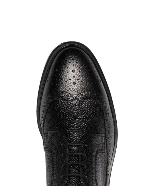 Thom Browne Black Rubber Sole Brogue for men