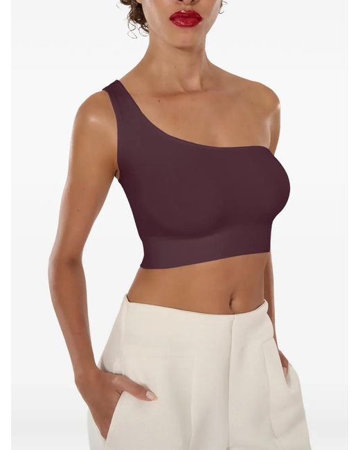 Wolford Purple One-Shoulder Sleeveless Top