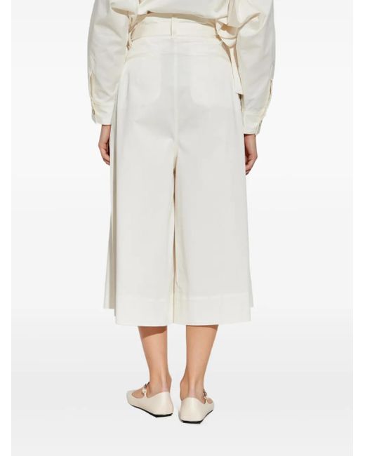 Fabiana Filippi White Bow-Detail Trousers