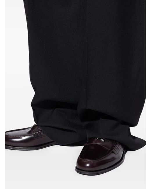 DSquared² Black Neoclassic Leather Penny Loafers for men