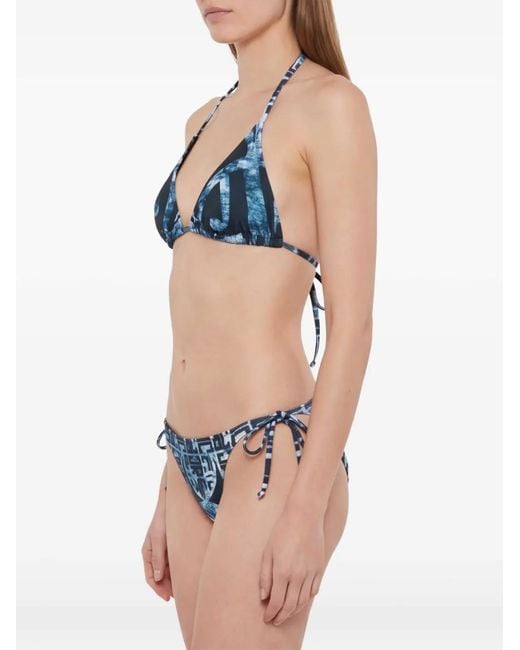 John Richmond White Printed Bikini