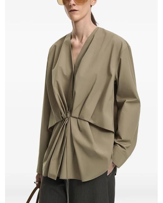 JNBY Natural Drawstring-Waist Draped Shirt
