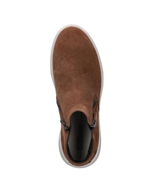Ecco Brown Zip Suede Boots