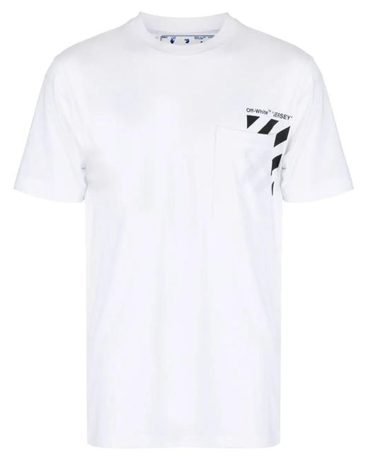 Off-White c/o Virgil Abloh White Diag-stripe Cotton T-shirt for men