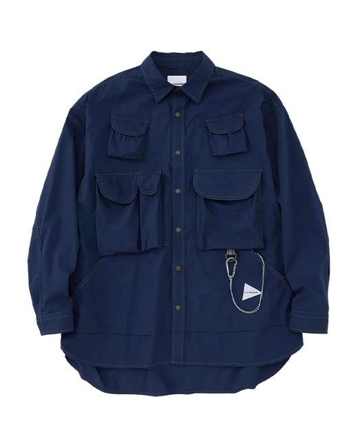 And Wander Blue Pocket Shirt "Multi for men