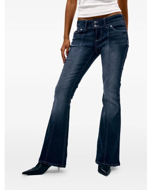 Juicy Couture Blue Jean Évasé À Broderies