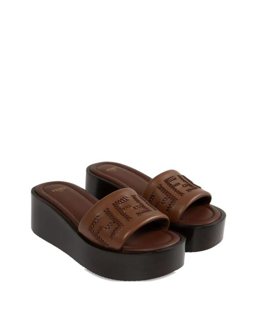 Fendi Brown 60Mm Sunshine Slides