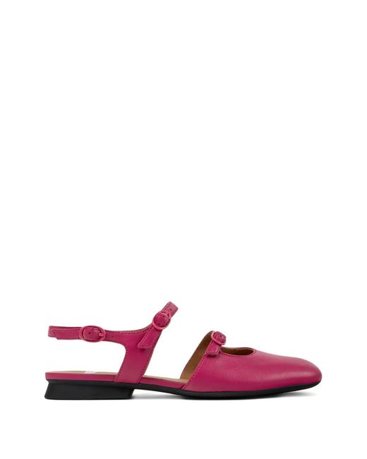Camper Pink Casi Myra Buckle Leather Sandals