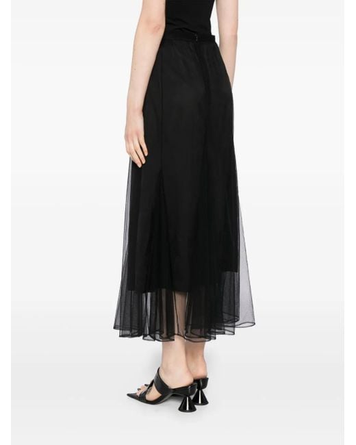 JNBY Black Tulle Maxi Skirt