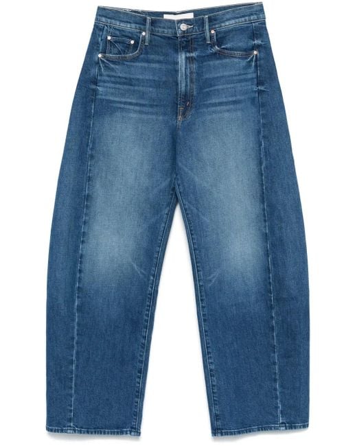 Mother Blue The Full-Pipe Flood Jeans