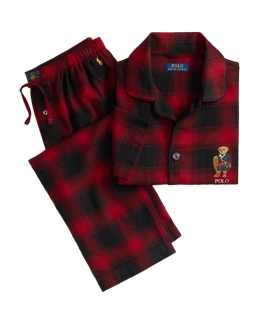 メンズ Polo Ralph Lauren チェック パジャマ Red