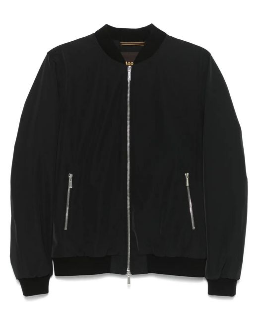 Moorer Black Sorano Bomber Jacket for men