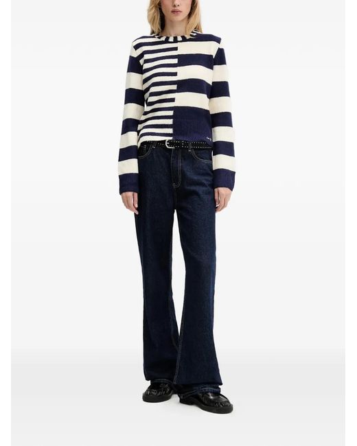 Desigual Blue Striped Sweater