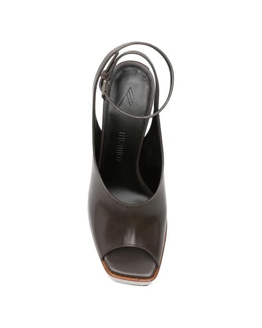 The Attico Brown Ornella Platform Sandals