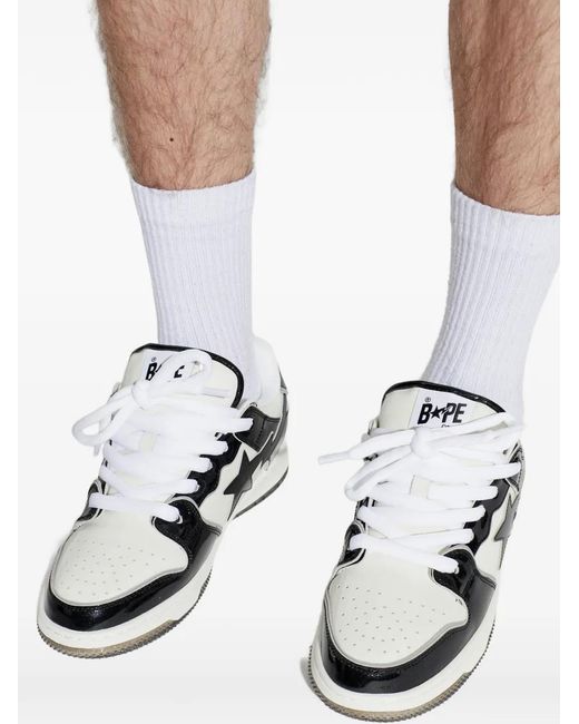 A Bathing Ape Black Bape Sk8 Sta Sneakers for men