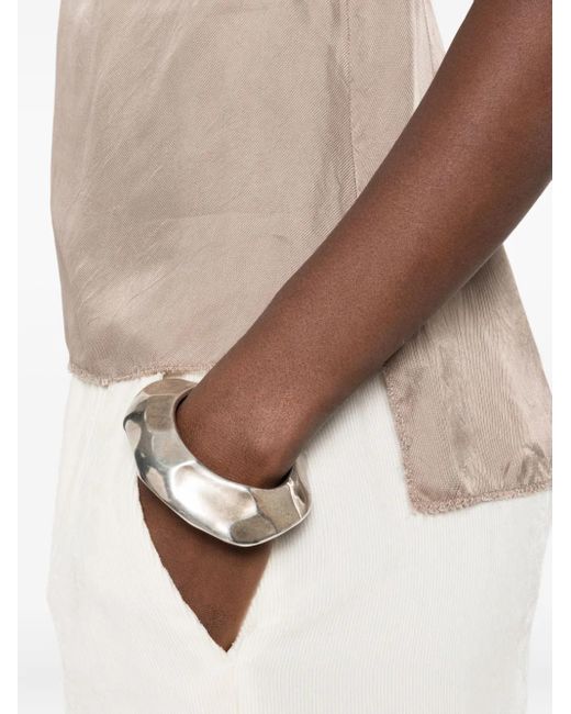 FEDERICO CINA Gray V-Neck Top