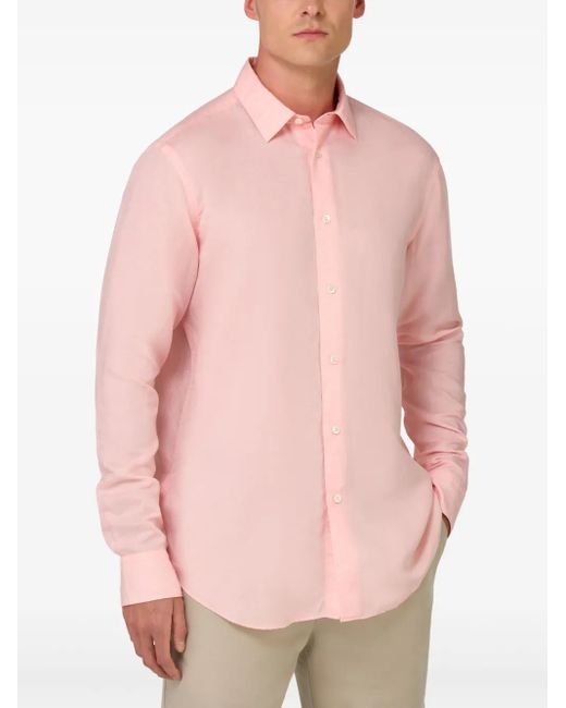 Boggi Pink Linen Shirt for men