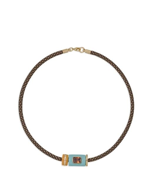 Roxanne Assoulin Metallic Cylinder Crystal-Embellished Necklace