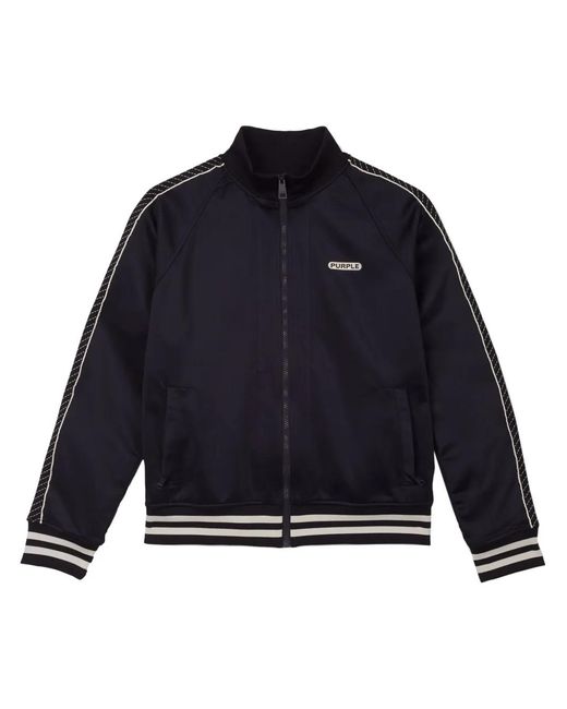 Purple Brand Blue Striped-Edge Lightweight Jacket for men
