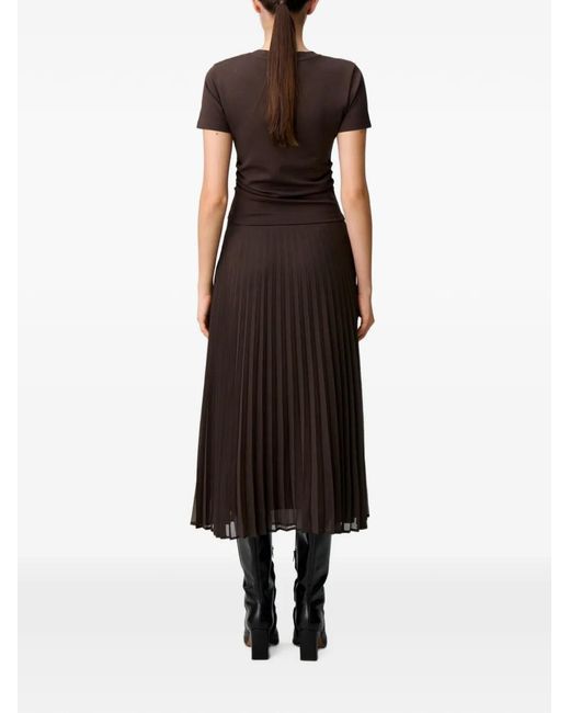 Claudie Pierlot Multicolor Pleated Bi-Material Dress