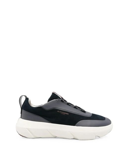 Alexander Smith Black Eclipse Logo-Print Panelled Sneakers for men
