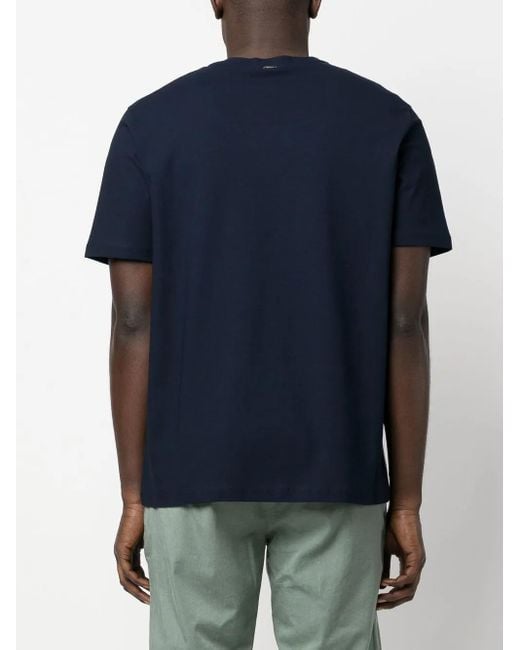 Camiseta con cuello redondo Herno de hombre de color Blue