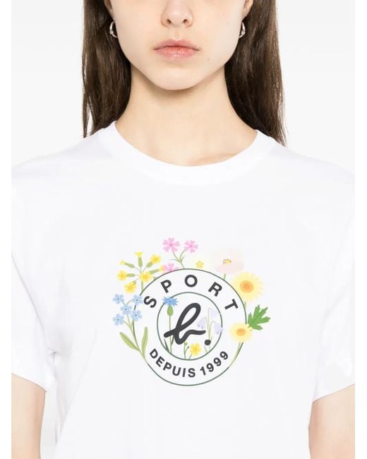 SPORT b. by agnès b. White Logo T-Shirt