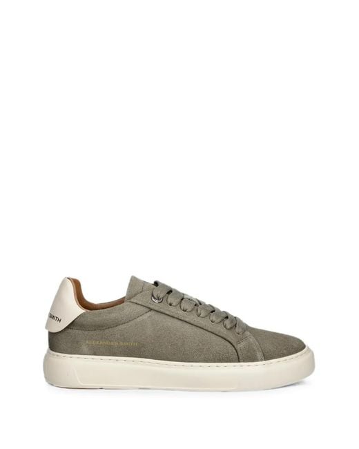 Alexander Smith Green Soho Suede Sneakers for men