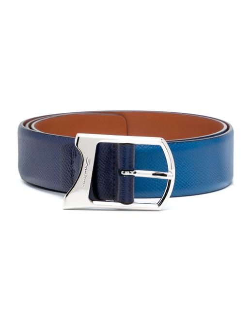 Cinturón con hebilla Santoni de hombre de color Blue