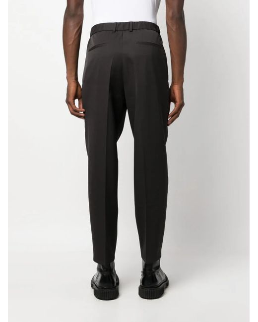 Jil Sander Black Tapered-Leg Tailored Trousers for men