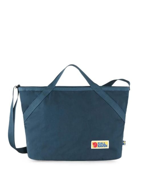 Fjallraven Blue Vardag Logo-Patch Shoulder Bag