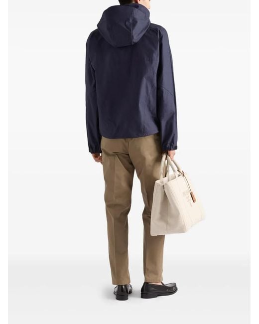 Prada Blue Cotton Jacket for men