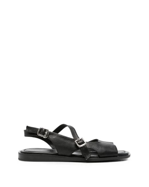 SERGIO MORETTI FIRENZE White Buckle-Fastening Slingback Sandals