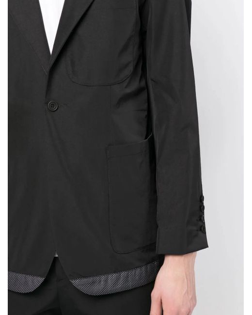 The Power for the People Black Single-Breasted Blazer for men