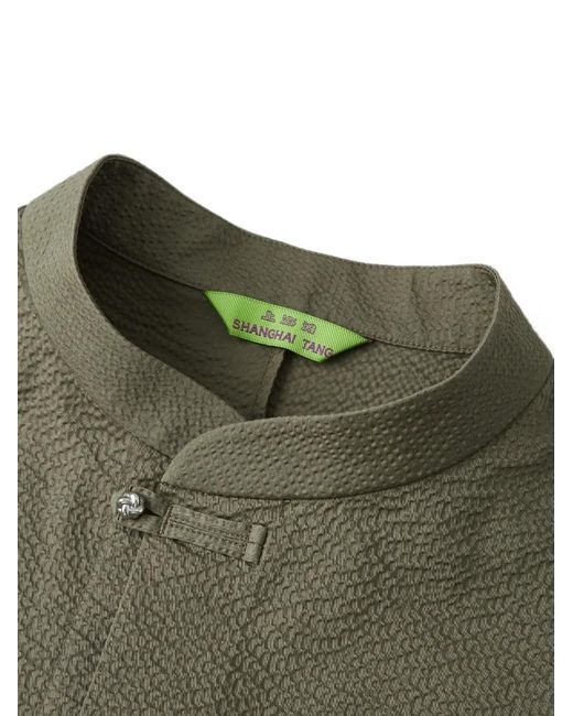 Shanghai Tang Green Tang Seersucker Shirt for men