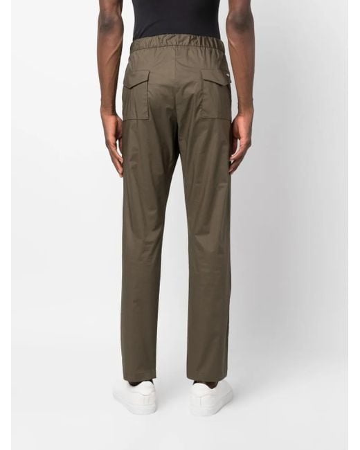 Herno Gray Drawstring Straight-Leg Trousers for men