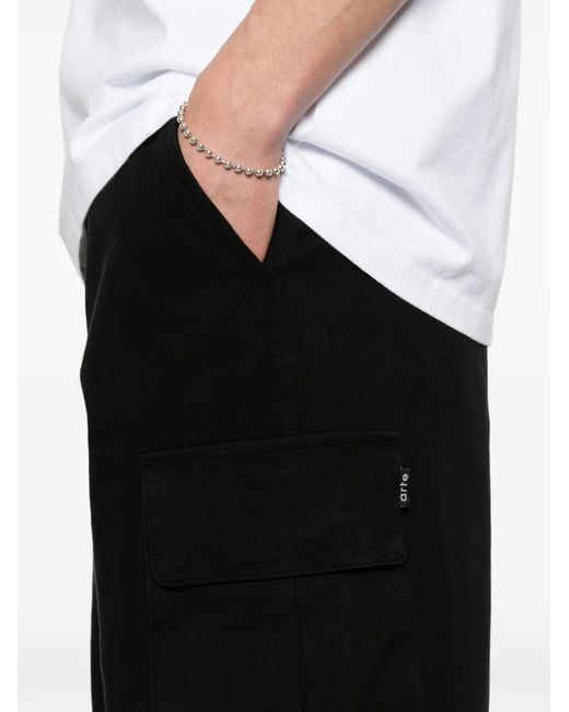 Arte' Black Belt-Loops Cargo Pants for men
